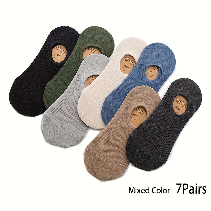5/7 Pairs Easy Solid Color Socks, Comfortable Breathable Soft Sweat-absorbing Socks Suitable For Men And Women's Outdoor Daily Wear, Wear, Sweat-resistant