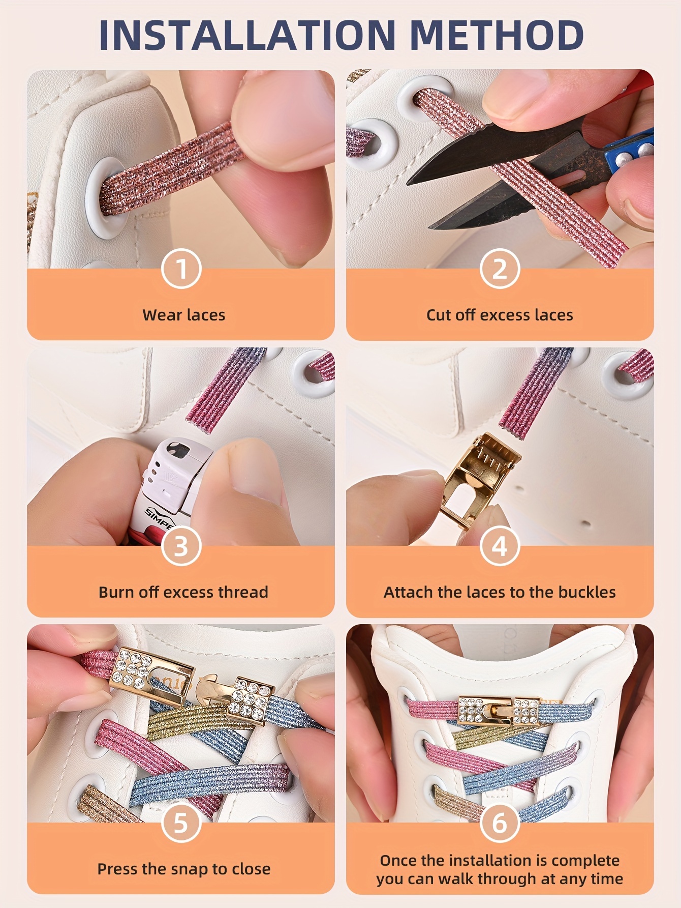 1Pair Rhinestone Shoe Buckles, Fashion Versatile Plastic Buckles Suitable for Elastic Shoelaces