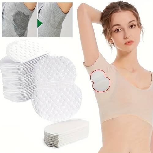 50pcs armpit sweat absorbing pads disposable underarm sweat absorption pad durable and lightweight and breathable comfortable and suitable for men and women
