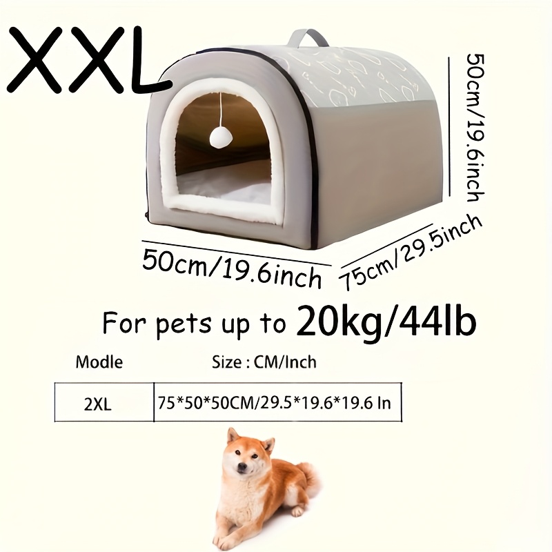 Groot Huisdierhuis, Extra Groot Ruimte, Zacht en Comfortabel, Multifunctioneel, Geschikt voor Alle Seizoenen