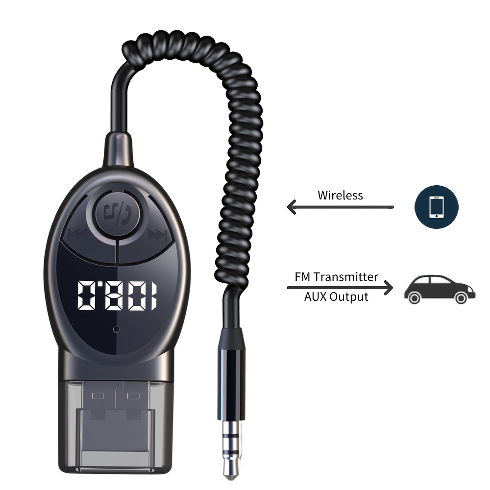 car audio receiver wireless car adapter fm transmitter hands - Temu