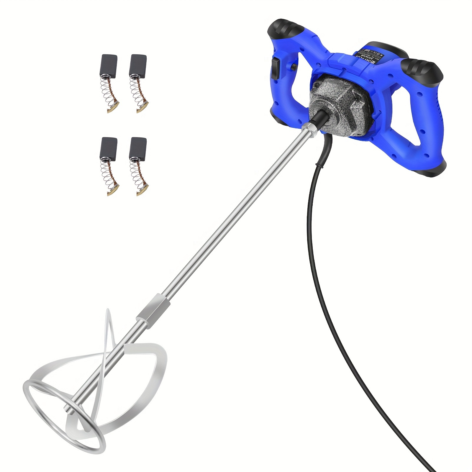 Image of 240v Concrete Mixer Machine , 1700 Rpm Plaster Mixer, 6-speed Adjustable Paint Mixer, M14 Threaded Rod, 2m Power Cable