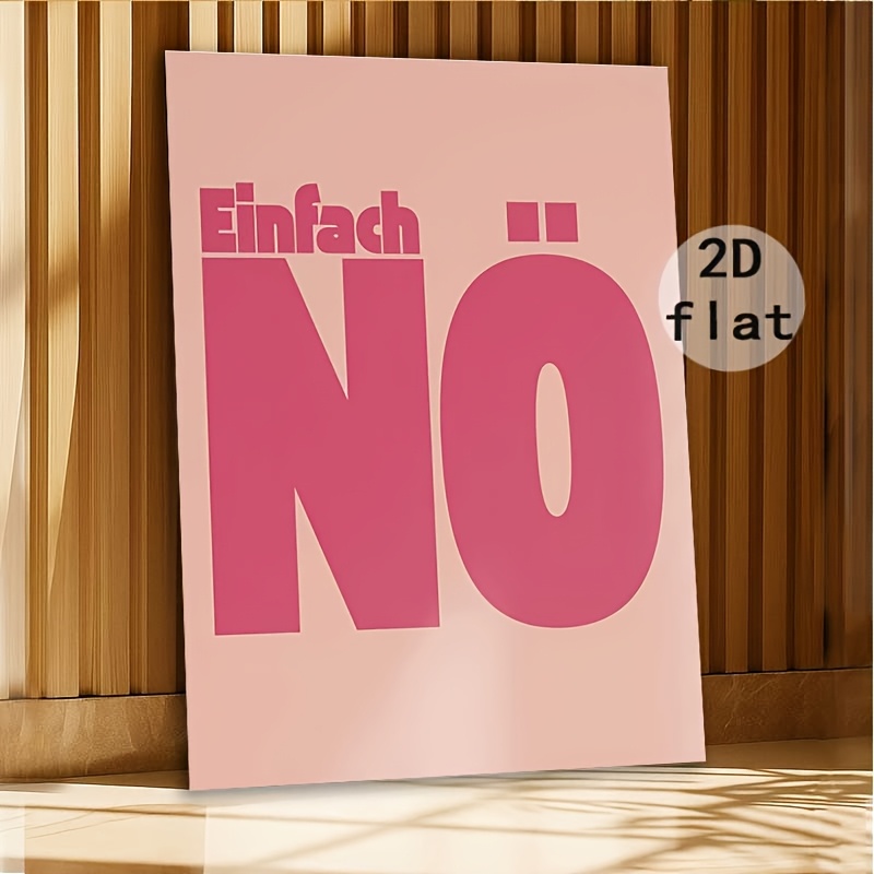 E-shop 2D Flach, Vintage NÖ Poster Druck - Minimalistische Neutrale Wandkunst für Frauen, Valentinstag, Frühlingsdeko - Indoor/Outdoor Leinwand Zitat