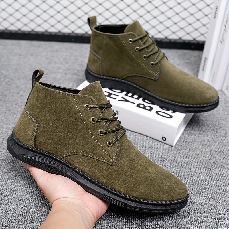 mens casual chukka boots breathable slip resistant lace up walking shoes for outdoor spring autumn and winter temu Temu