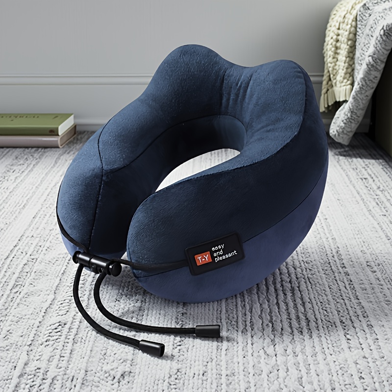 Image of U-shaped Neck Pillow, Portable Travel Neck Pillow For Car And Airplane Use, Cervical Support Pillow, Travel And Outing Pillow, Nap Aid