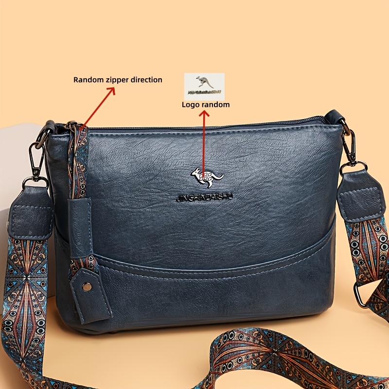 Soft Fashionable Large-capacity Wide Shoulder Strap Multi-compartment Lightweight Single-shoulder Crossbody Bucket Bag For Middle-aged Mothers