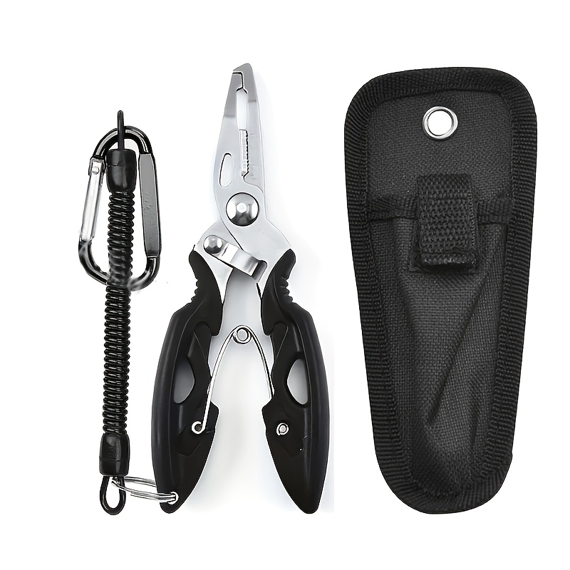 TEMU 3/4pcs Multifunctional Fishing Tool Set, Including Fishing Rope, Fishing Pliers, And Fishing Scissors, Decouplers, Equipped With A Portable