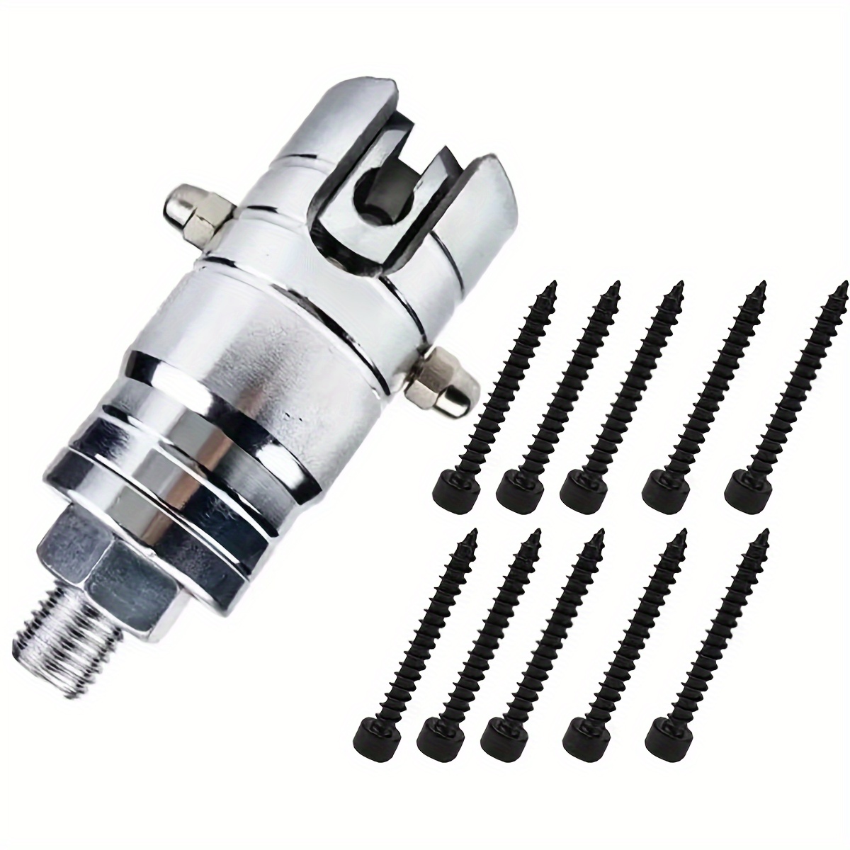 

Silver Lock Cylinder Removal Puller - Locksmith Tools With 10 Pcs Screws - Disassembly Tools - Metal Material - No Electricity Required