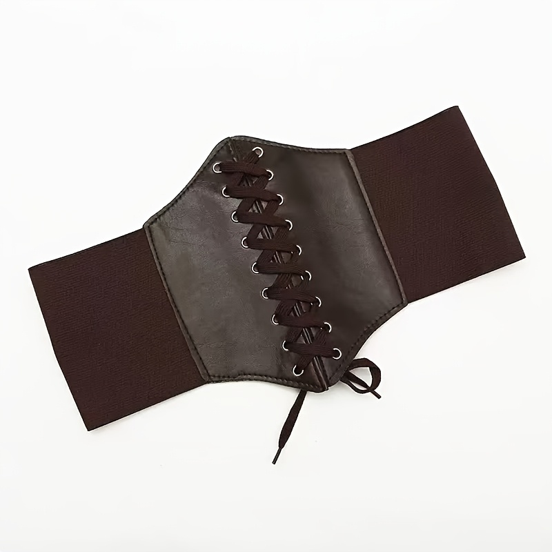 TEMU Faja tipo cinturón para mujer - Cinturón elástico ancho de cintura para para cosplay, renacentista, ropa de pirata y casual | Cinturón medieval