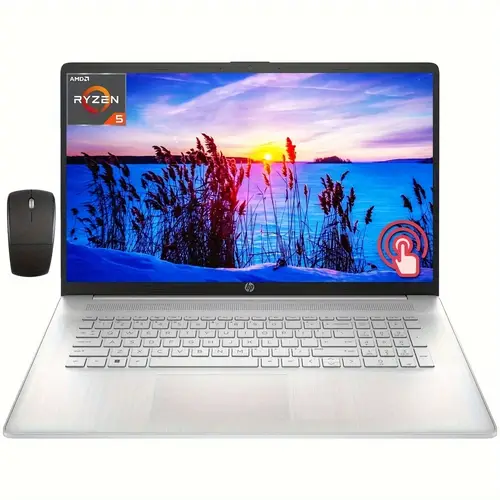 17 3 touchscreen laptop for business 5 7530u 6 core processor 32gb 1tb ssd full size keyboard wi fi 6 pro hd display integrated graphics usb c dual usb a ports