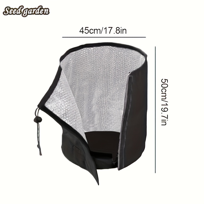 Image of Frost Protection Cover For Plants With Drawstring And Zipper - Frost-proof Pot Cover, Suitable For Garden Plants, Fruits, Trees, And Shrubs - Aid