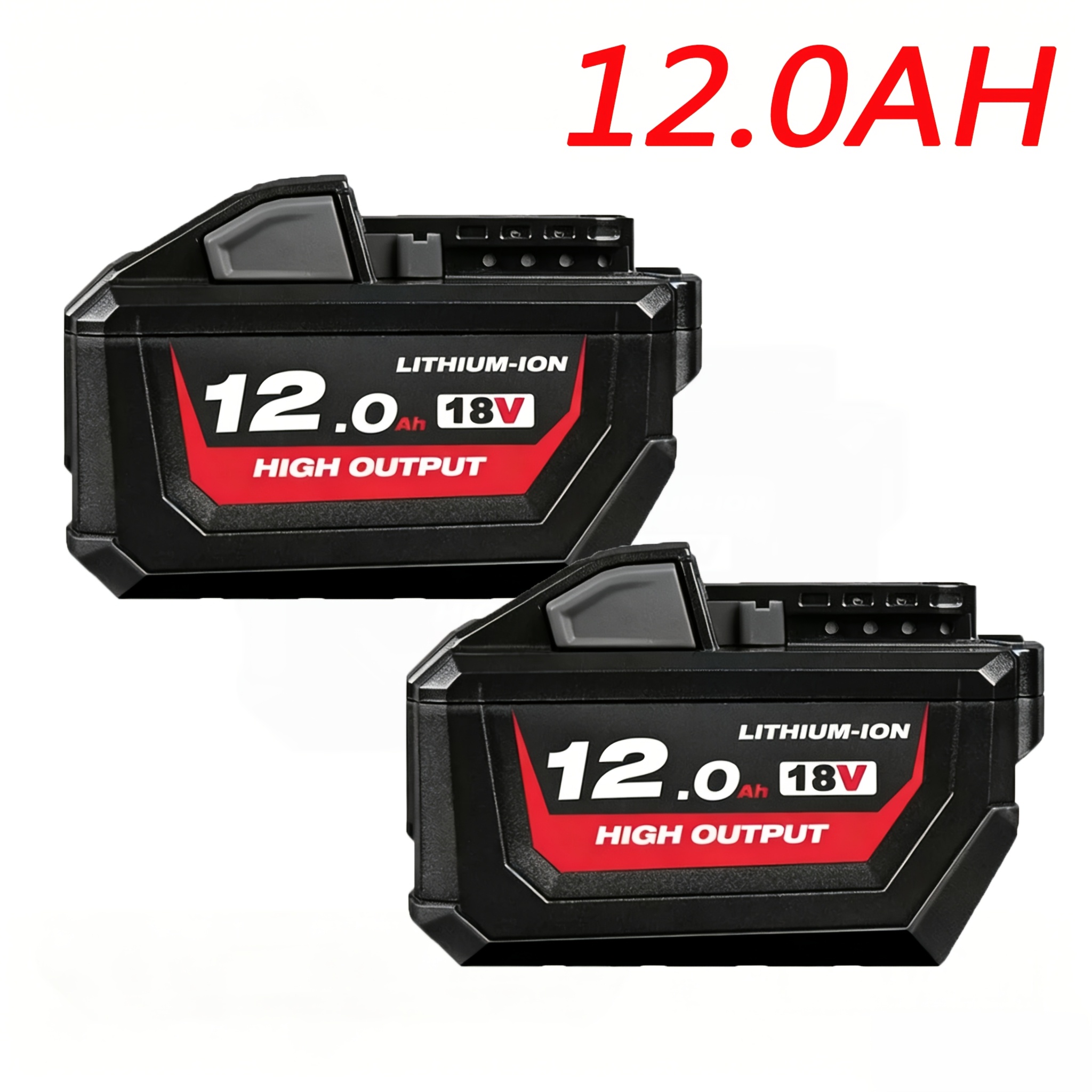 TEMU Lot de 2 batteries 12.0Ah haute puissance compatibles avec les batteries lithium-ion haute capacité 18 volts 48-11-1850 48-11-1860 48-11-1880