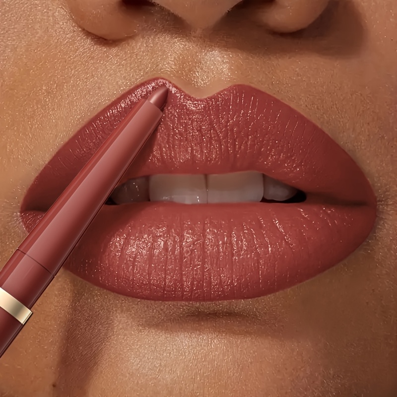 long lasting waterproof matte nude lip liner high pigmentation retractable smooth application natural   for valentines day everyday makeup   brand berry   brown  