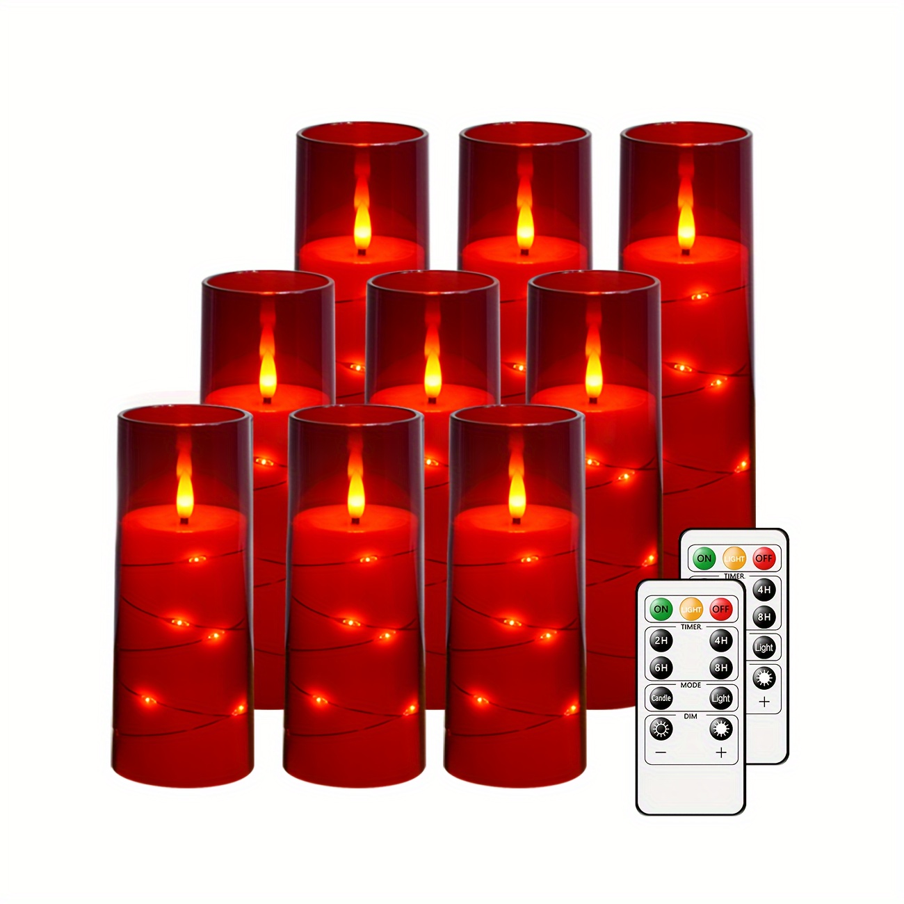 

Led 9 Pc Flickering For And Decoration , Embedded String, Battery Operated