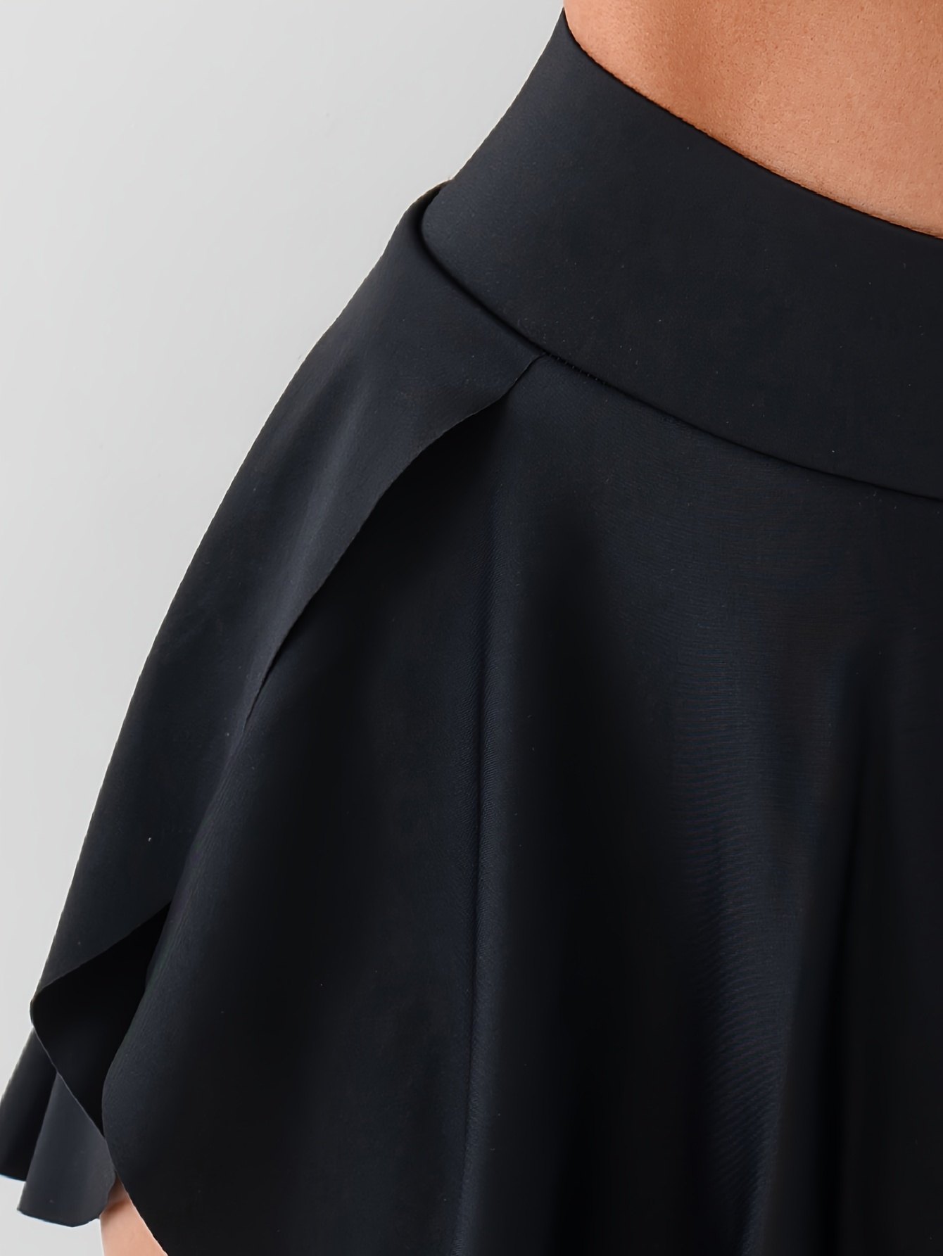 Chic Solid Color Swim Skirt for Women - High Stretch, Non-Transparent Nylon & Elastane Blend, Perfect for Beach Vacations