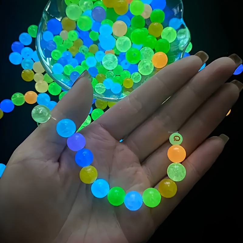 TEMU 100pcs/300pcs 6mm Multicolor -the-dark Beads For Diy Bracelets, Necklaces, Pendants, Christmas Ornaments, Jewelry Making, Small Business
