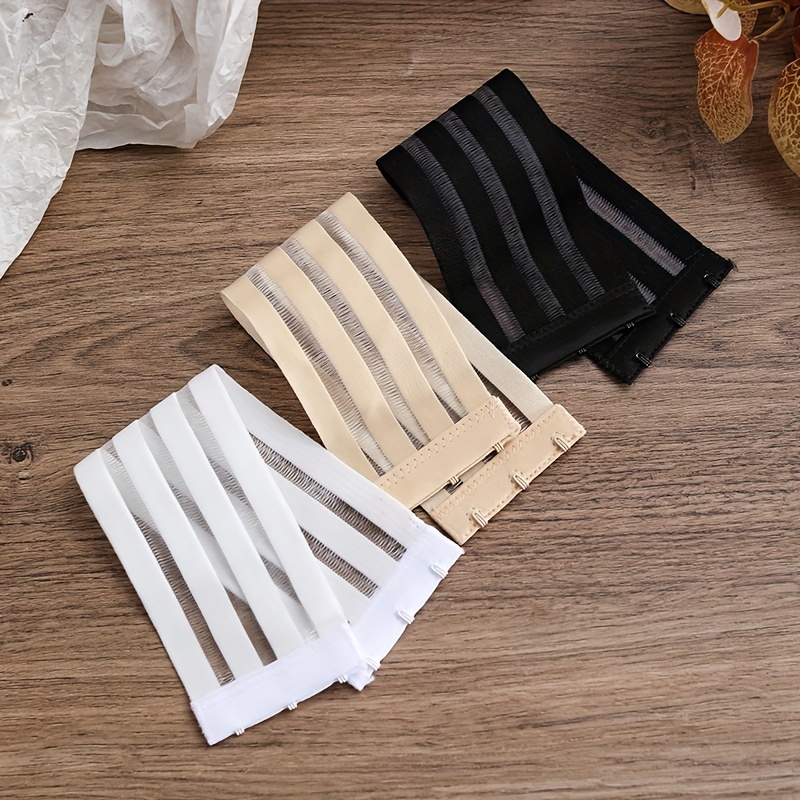 Adjustable Bra Strap Extender with Comfortable Back Hook - Extends Standard Straps by 5.08 cm, Soft Fabric & Durable Metal Clasps for Women's Underwear & Lingerie Accessories, Comfort Enhancement, Flexible Undergarment, Strong Clasps