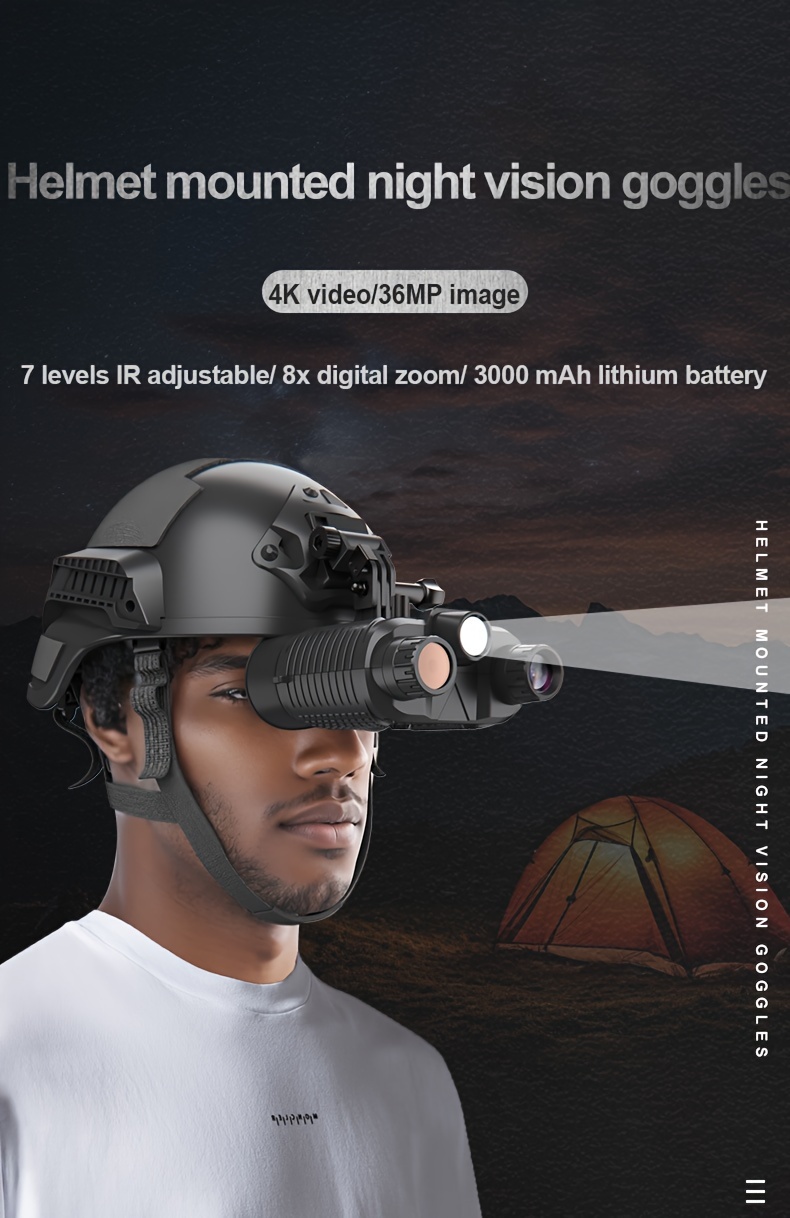 4k ultra hd night vision monocular with 3 display screen and 1968 ft viewing range in total rechargeable battery powered usb dual use plastic material indoor outdoor compatible for night surveillance hunting hiking farm monitoring with 32gb card included details 0