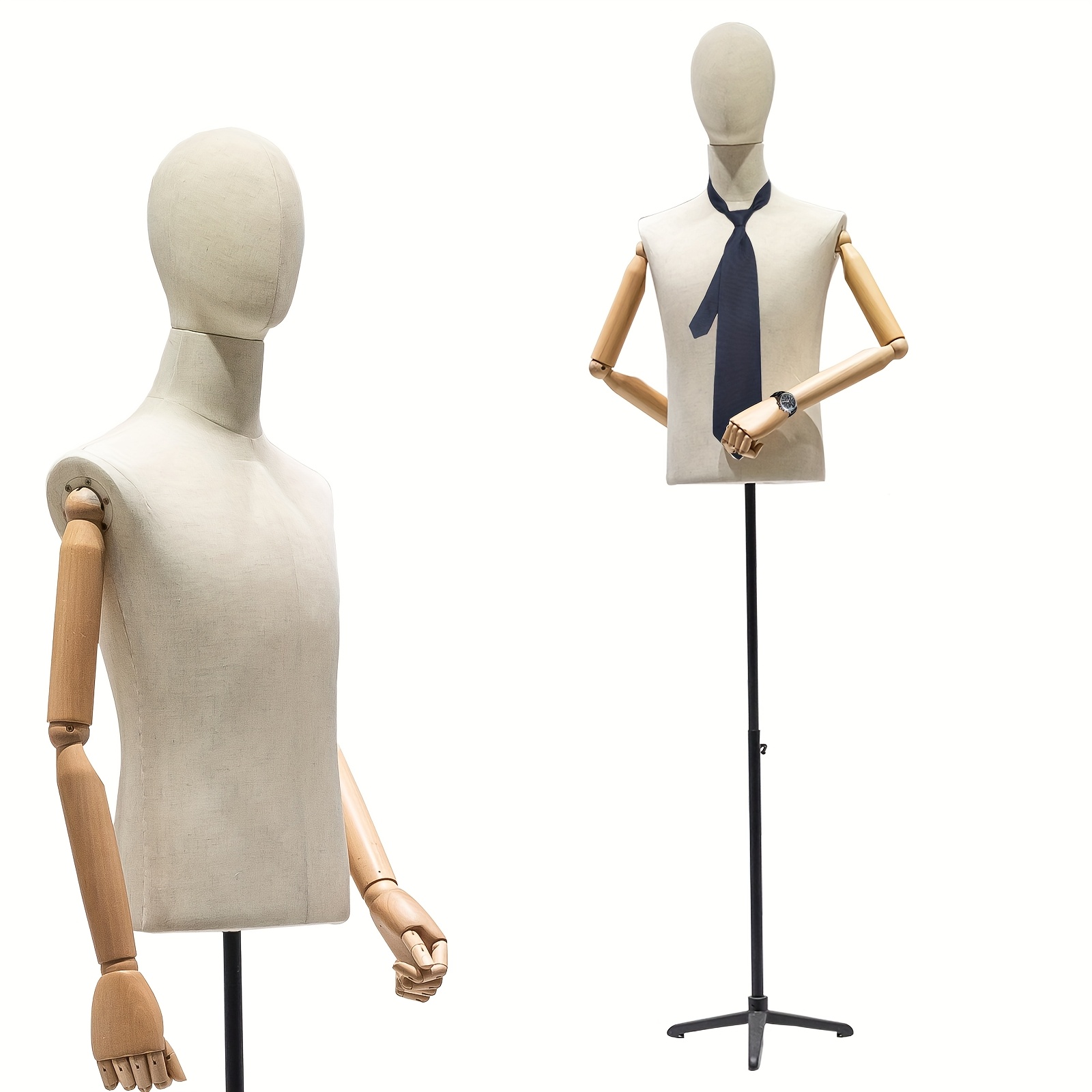 Hau-MQ-M739 Display Realistic Full-Body Male Mannequin - Standing Torso Dress  Form With Detachable Parts Standing Dress Form