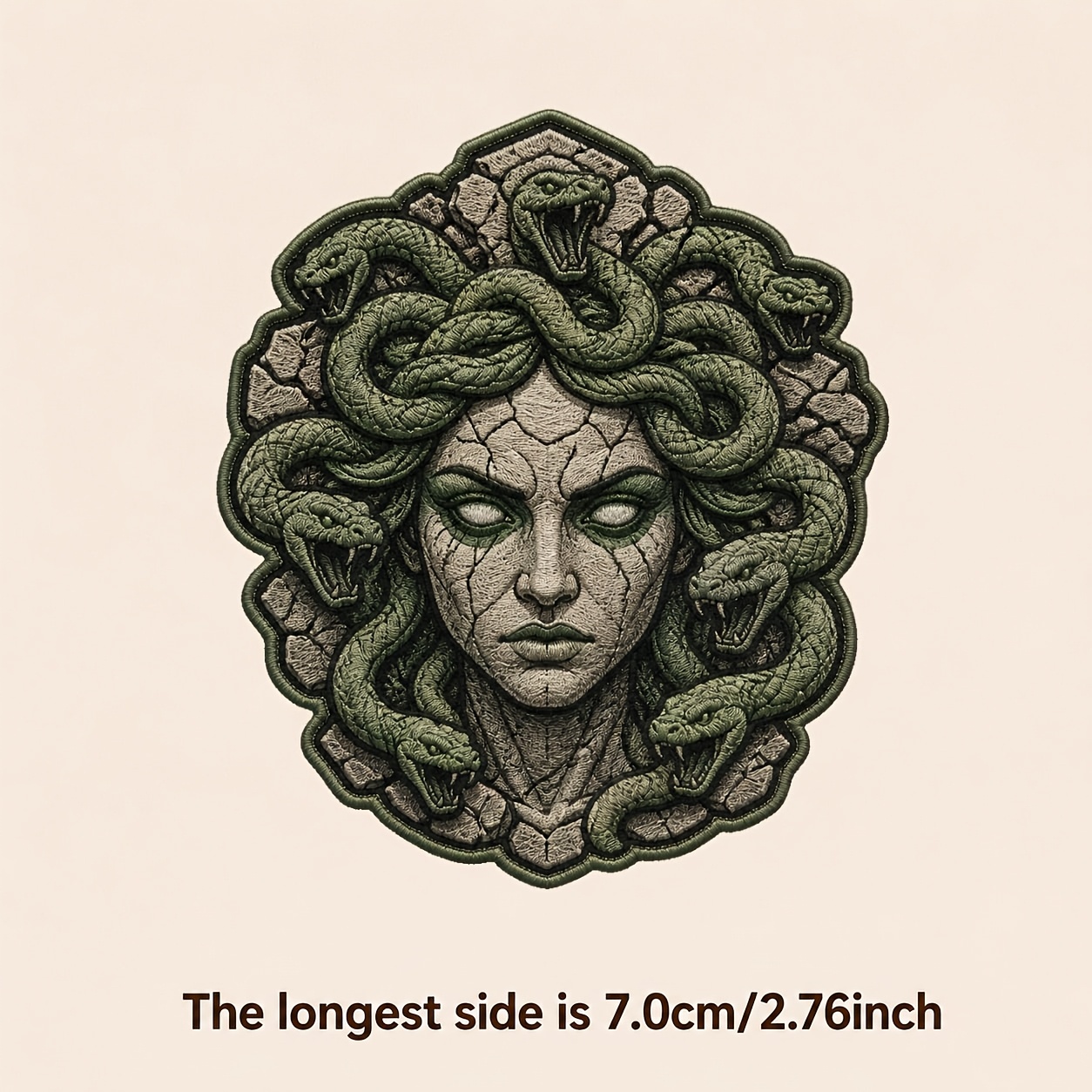 TEMU Cute Medusa Cartoon Pattern, Gray And Green, Red, Bones And Retro 2d Flat Heat Transfer Stickers, Suitable For T-shirts, Hoodies, Sweatshirts,