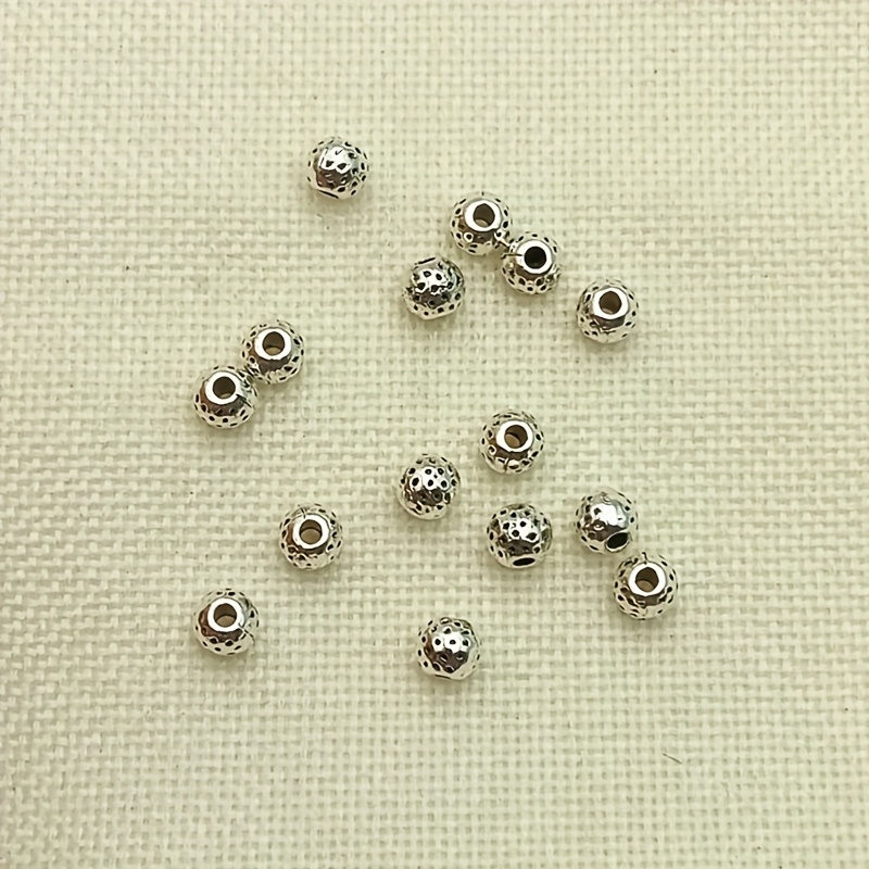 12pcs Vintage Round Loose Spacer Beads, Ethnic Style Beads
