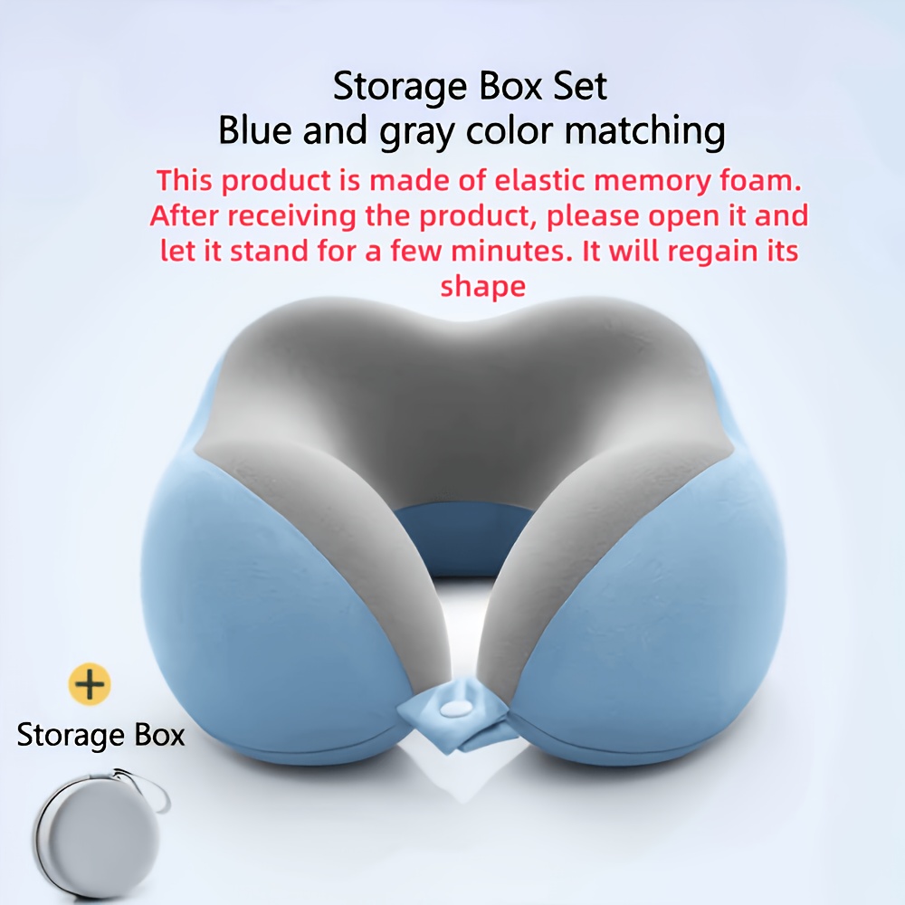 TEMU The Ergonomic U-shaped Neck Pillow (with Storage Bag) - A Travel Pillow Made With Slow-bouncing Technology. The Detachable Cover Machine Washed.
