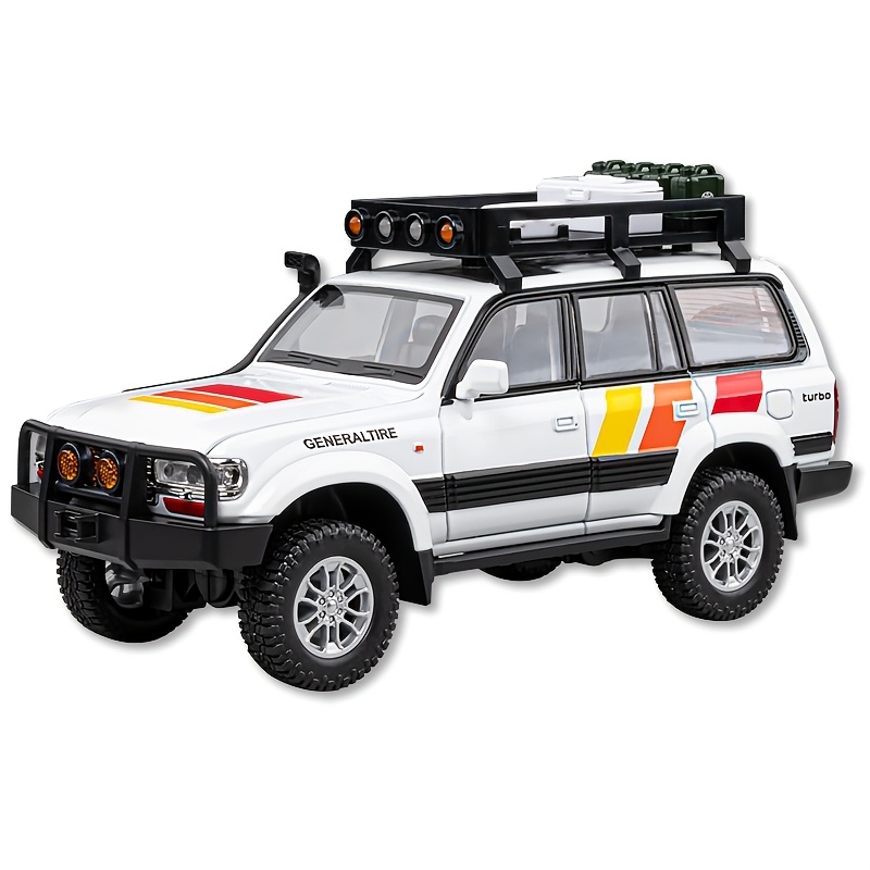 Image of 1:24 Land Cruiser Die-cast Alloy Model Car | Collectible Static Display Ornament With Openable Doors, High-detail Replica, Perfect For Home Decor, Birthday & New Year Gift For Hobbyists