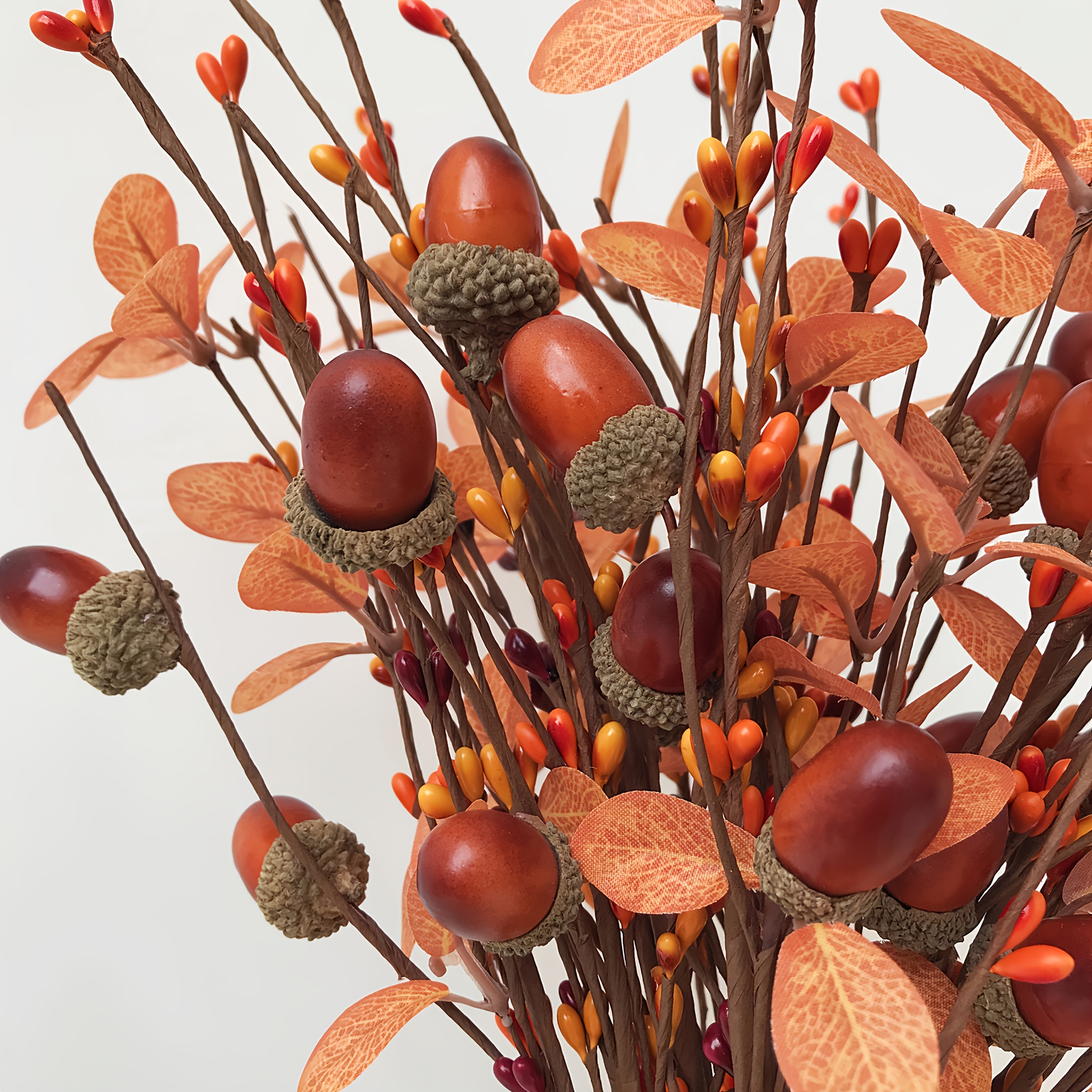 8 Künstliche Stechpalmen-Zweige Mit Beeren - Rosa Deko Für Festliche Arrangements