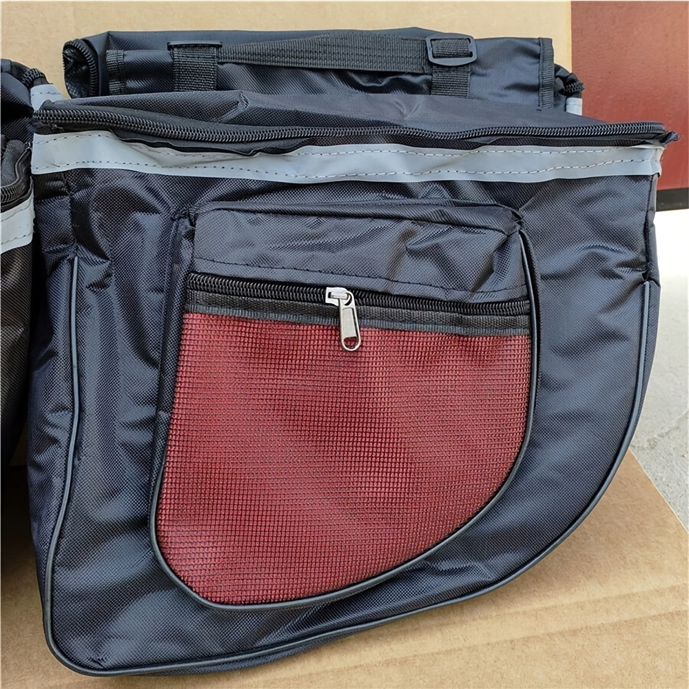 25l bike   bag reflective decor bike rear carrier bag adjustable hook bike bag   bike rack rear tail rack luggage  