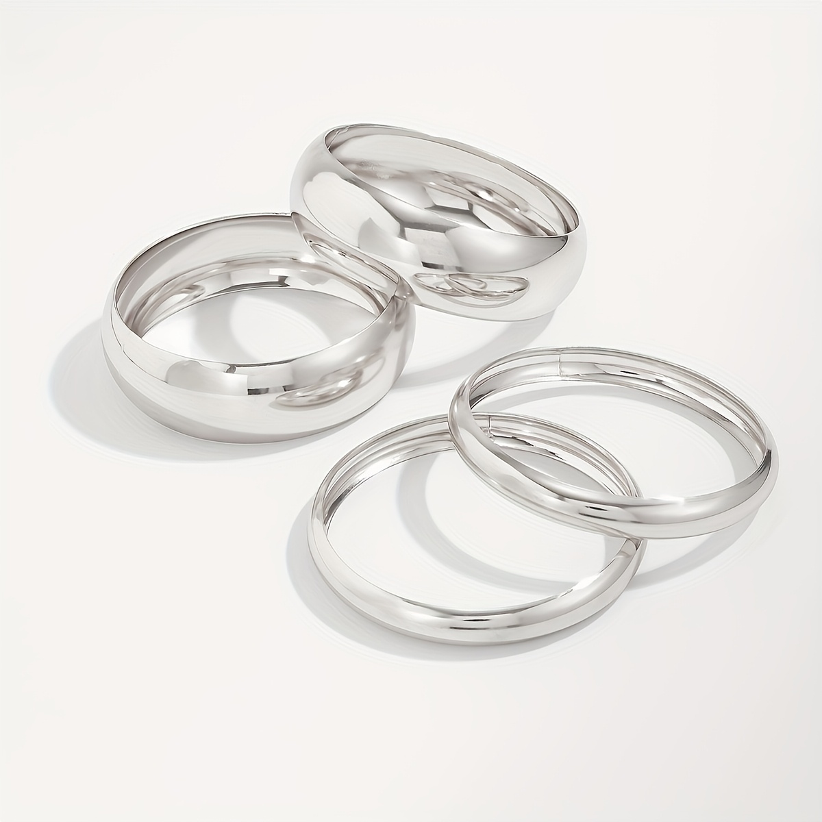 Festive Minimalist Chunky Bracelet Set, 3pc