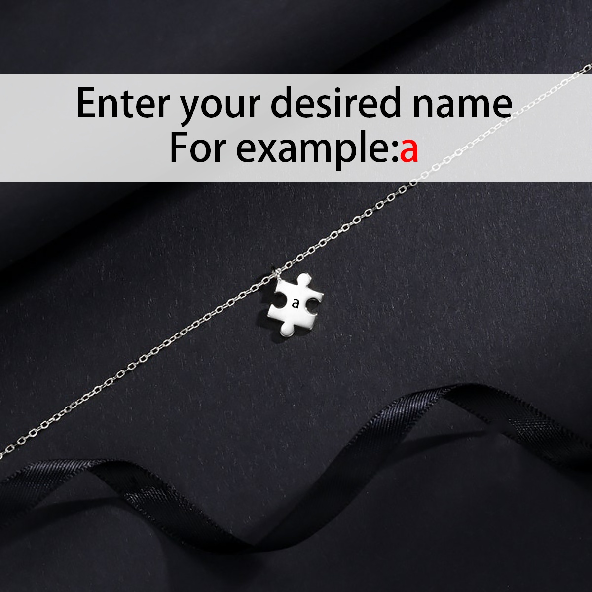 TEMU Personalized Puzzle Necklace | Custom Initial Puzzle Necklace | 304l Stainless Steel | Couple's Necklace | Unisex Necklace | Fashion Pendant