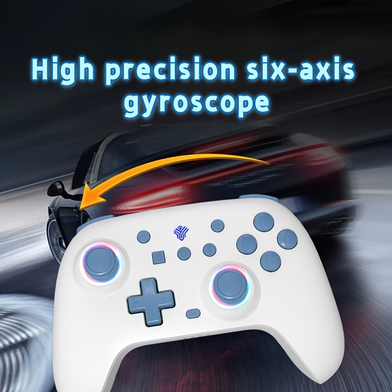 Game Controller Suitable for Nintendo Switch, Switch Lite, Switch OLED and other platforms, featuring Hall effect joysticks with RGB lighting, a perfect surprise gift for gamers