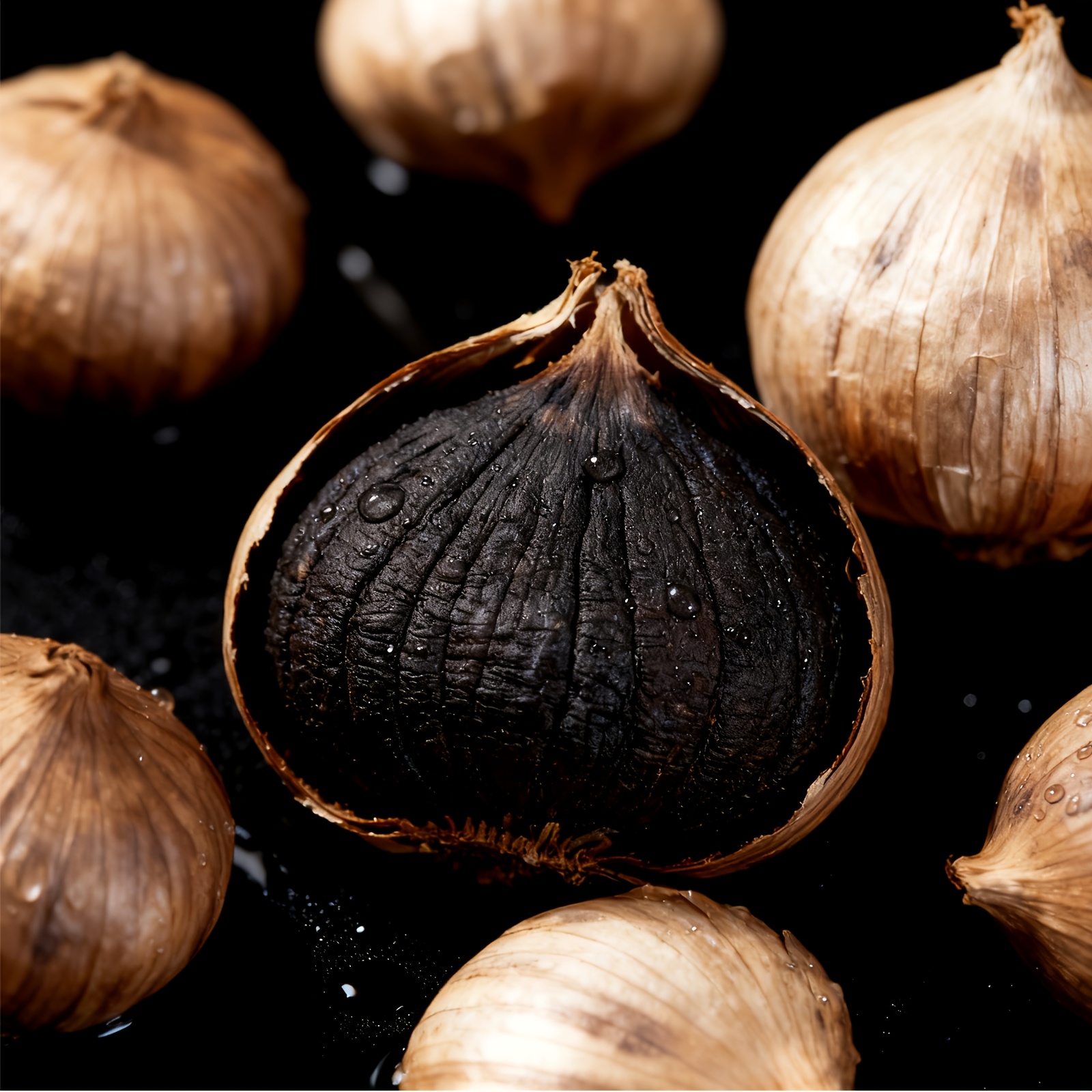 110g Canned Large Granular Black Garlic Single-Headed Ready-to-Eat Healthy Seasoning