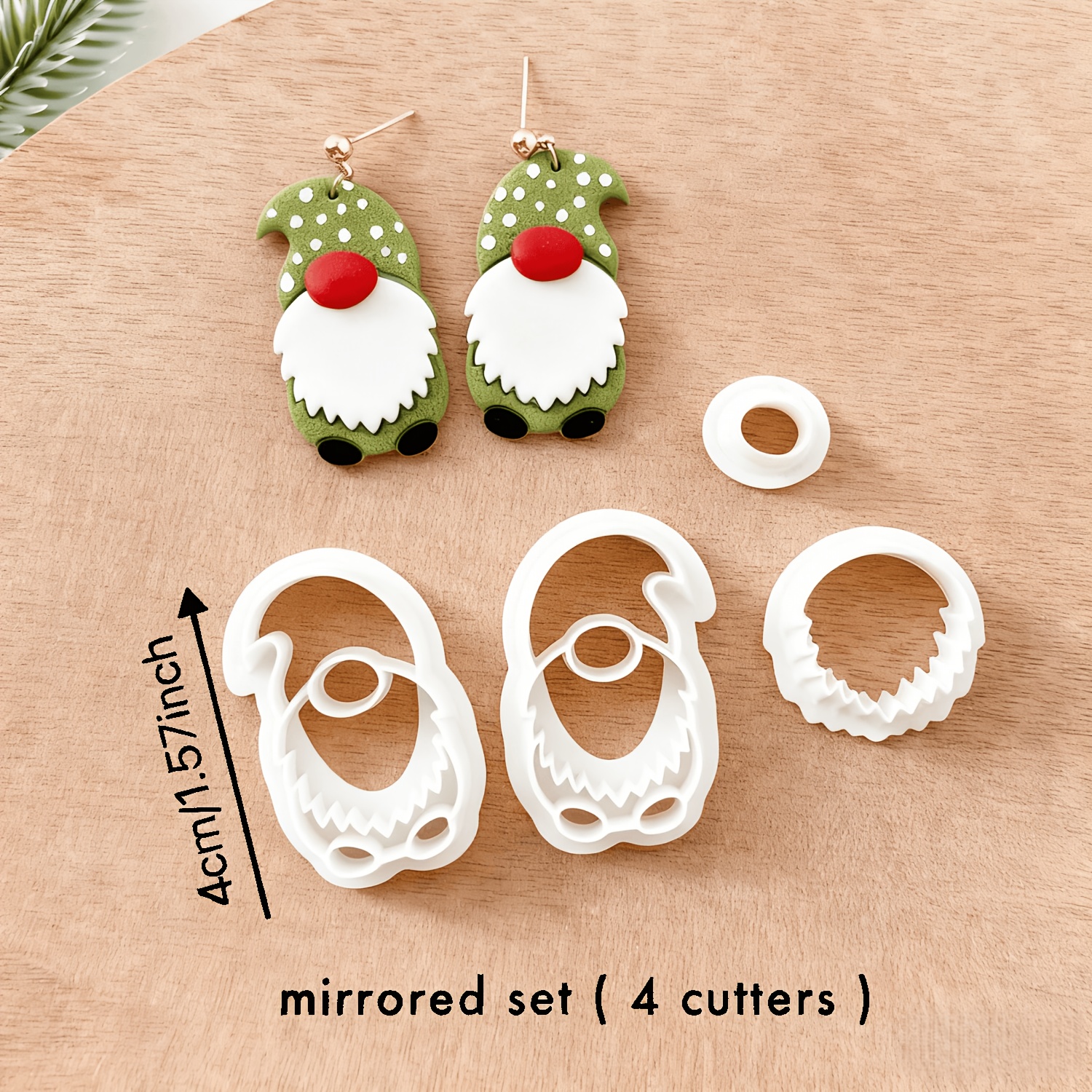 TEMU Set de 4 emporte-pièces en pour gnomes de Noël, aux de couleurs douces. Idéal pour d'oreilles DIY et les créations en , fabriqué en plastique et