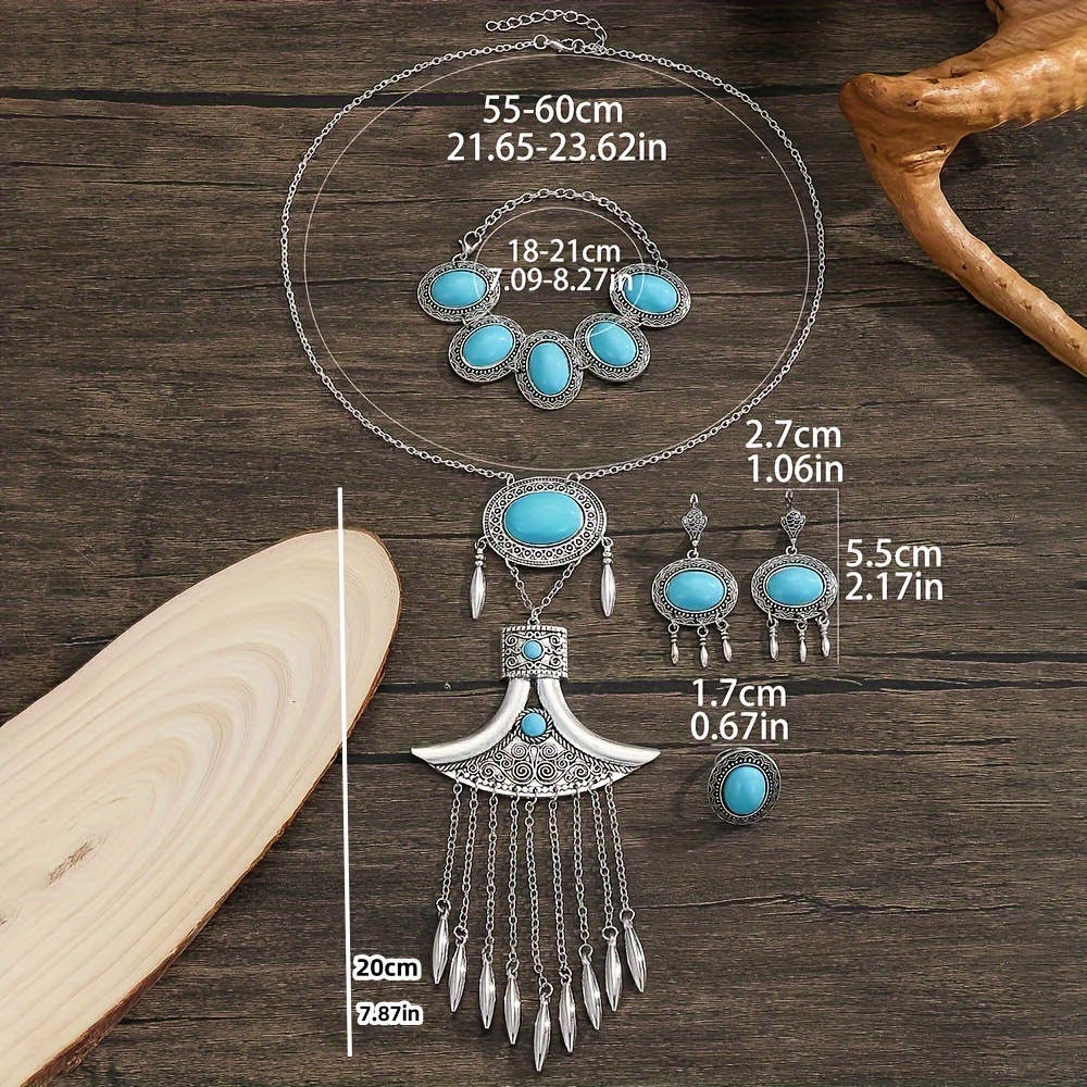 Exotic Red Tassel Jewelry Set for Weddings