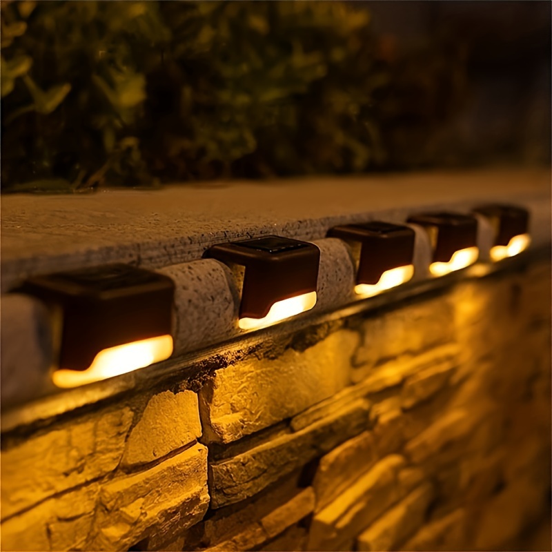 

16 Pack Solar Deck Lights, Decorative Lights, Solar Lights, Fence Lights, Solar Step Lights For Stairs, Steps,, , Patios, And, Warm White Led Step Lights