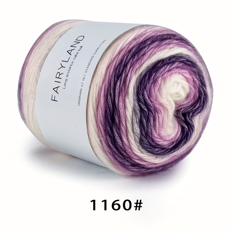 Image of 2pcs Of Colored Yarn, 60.00% Cotton, 30.00% Acrylic, 10.00% Wool Diy Knitting And Crochet Sweater Scarf 3.53oz/piece