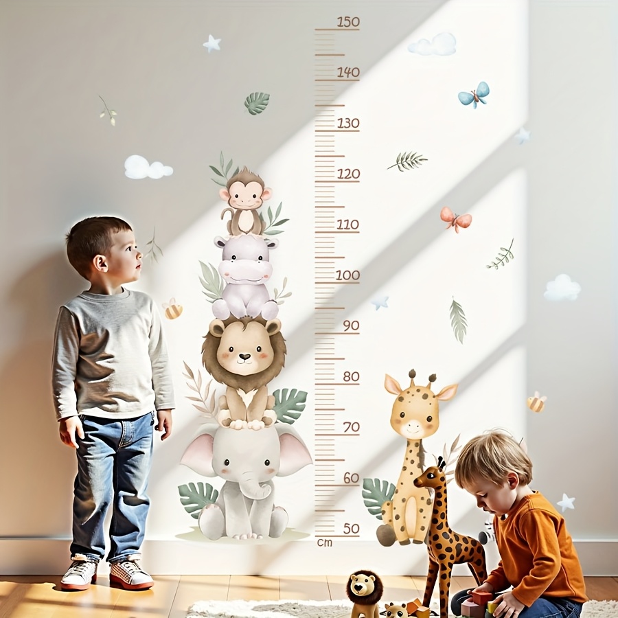 Animal World Map Wall Stickers For Kids - Peel & Stick, Educational Room Decor