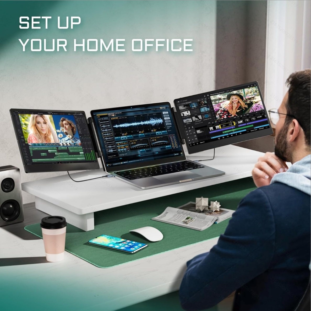 Extensor de pantalla de portátil de alta definición ultra alta con bolsa de negocios premium, adecuado para monitores portátiles IPS de 14 pulgadas FHD 1920*1200P, pantalla única o doble para portátiles de 13 a 17 pulgadas, plug and play, esencial para juegos, entretenimiento, comercio de acciones, multitarea, compatible con Mac, Win, Android, Dex, admite smartphones, PS4/5 y Xbox.