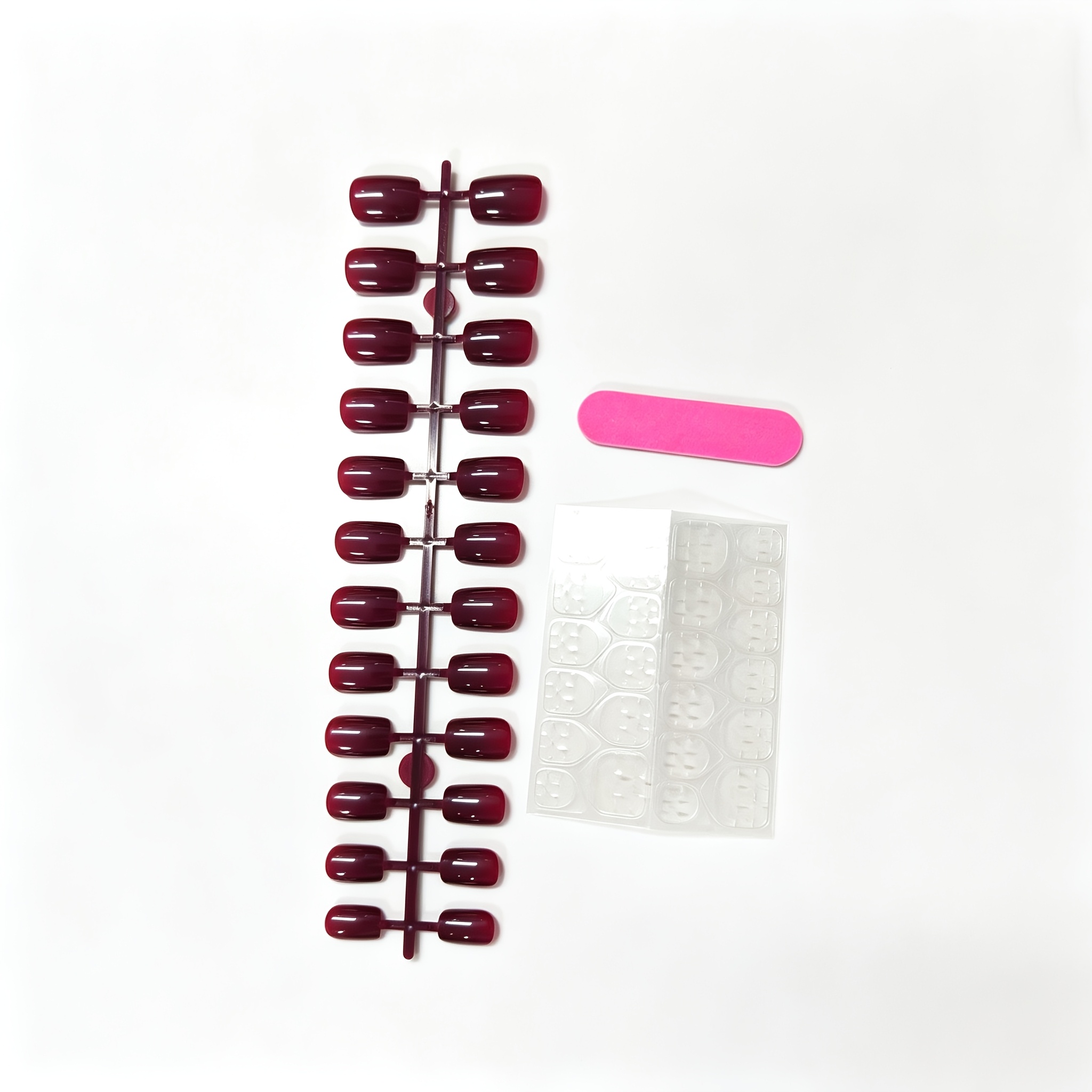 TEMU 24 uñas postizas cortas cuadradas color encantadoras, reutilizables, opacas y brillantes para de uñas de mujer, regalo para novia, , , adecuadas