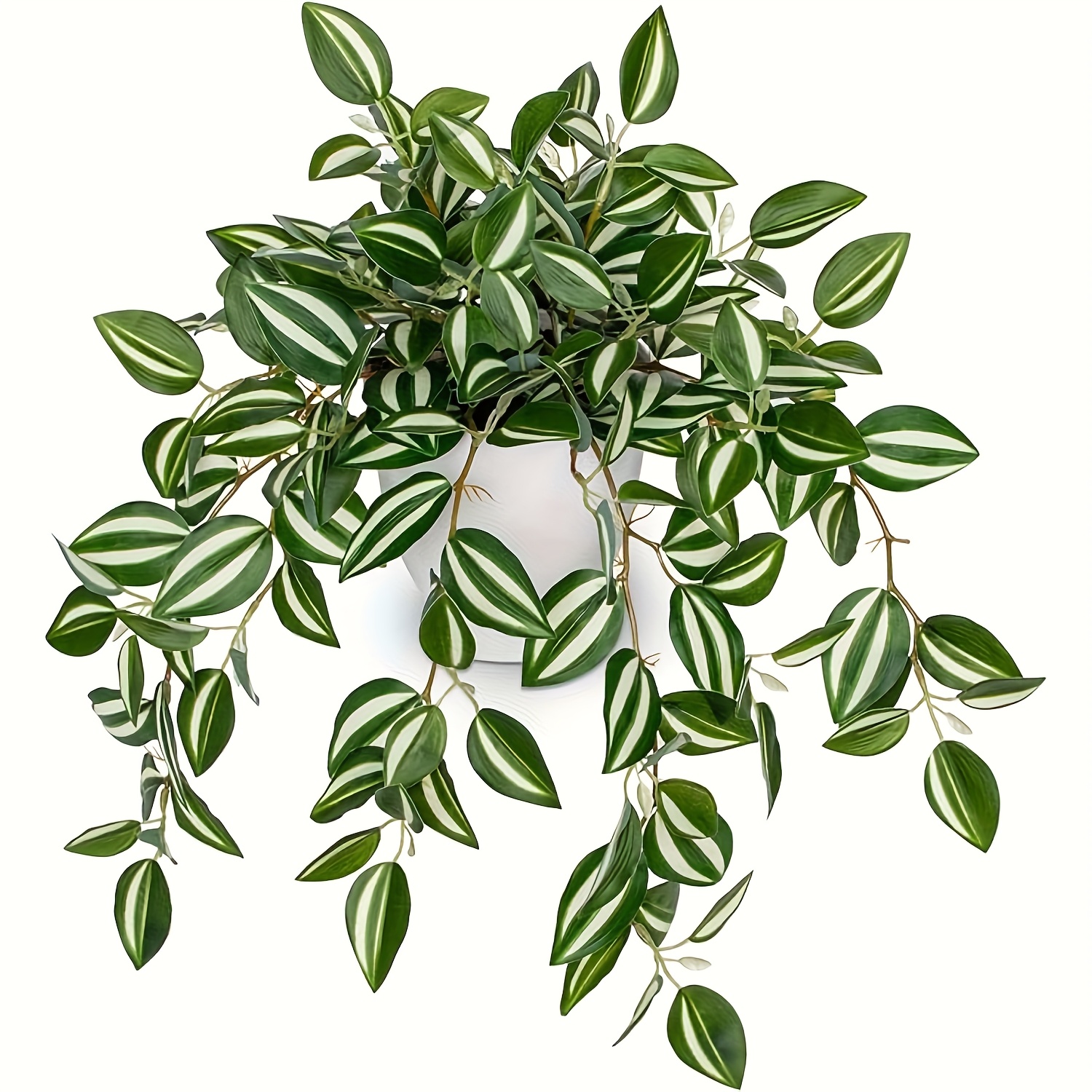 Mini Artificial Plant Potted Indoor Decoration In White Pot Fake Plants Realistic Faux Hanging Plant Greenery Props Modern For Wall Table Bedroom Party Home Garden Display