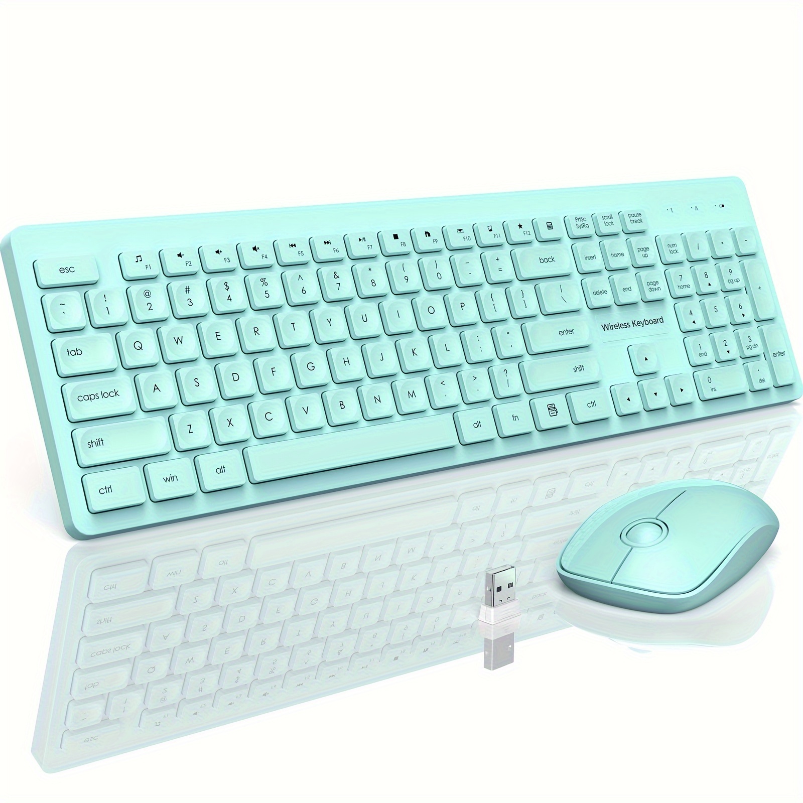 

Silent Set, 2.4ghz Usb Keyboard And Mouse Wireless, Water-dropping Keycaps, 12 Shortcuts, Keyboard Mouse Combo For Pc Laptop /7/8/10, Office Supplies