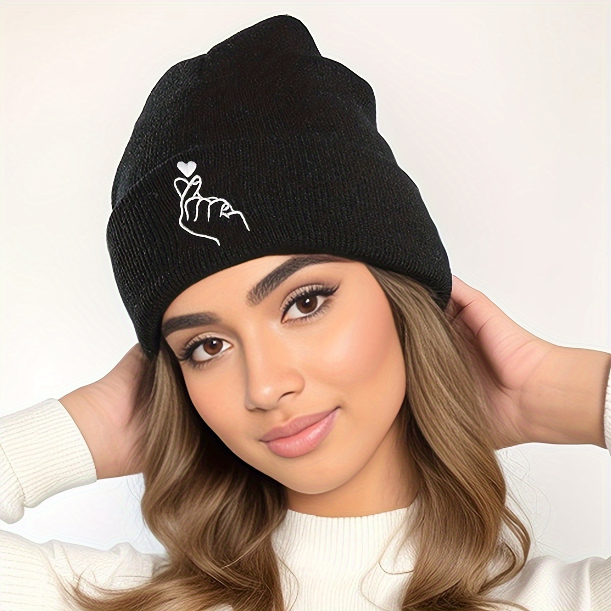 

Embroidered Beanie - , Knit Skull Cap For , For 's