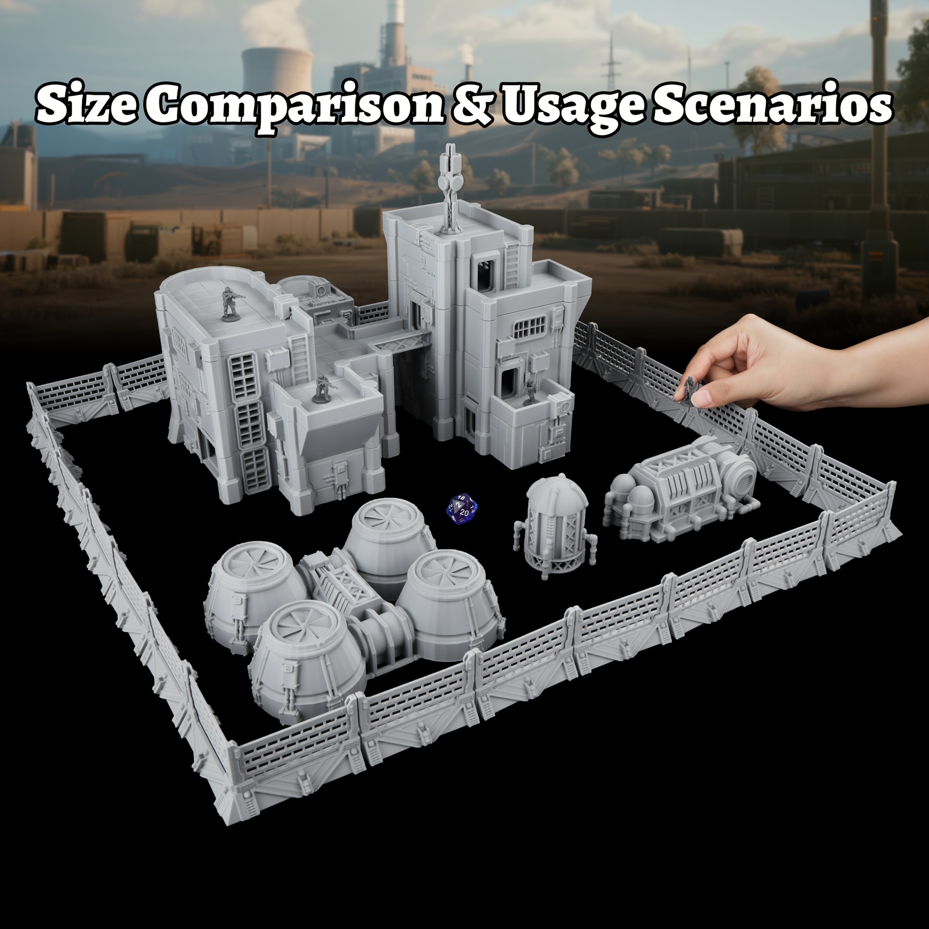 39pcs RPG Terrain Set Miniature Terrain Set