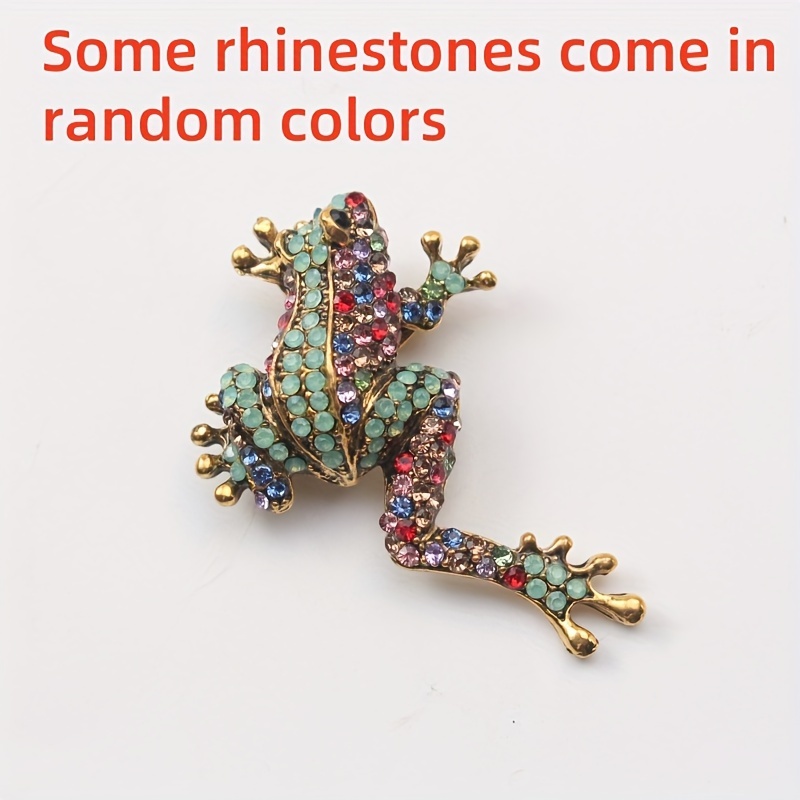 TEMU Vintage Fashion Frog Brooch Elegant Temperament Novelty Accessories Ladies Jewelry Accessories Gift