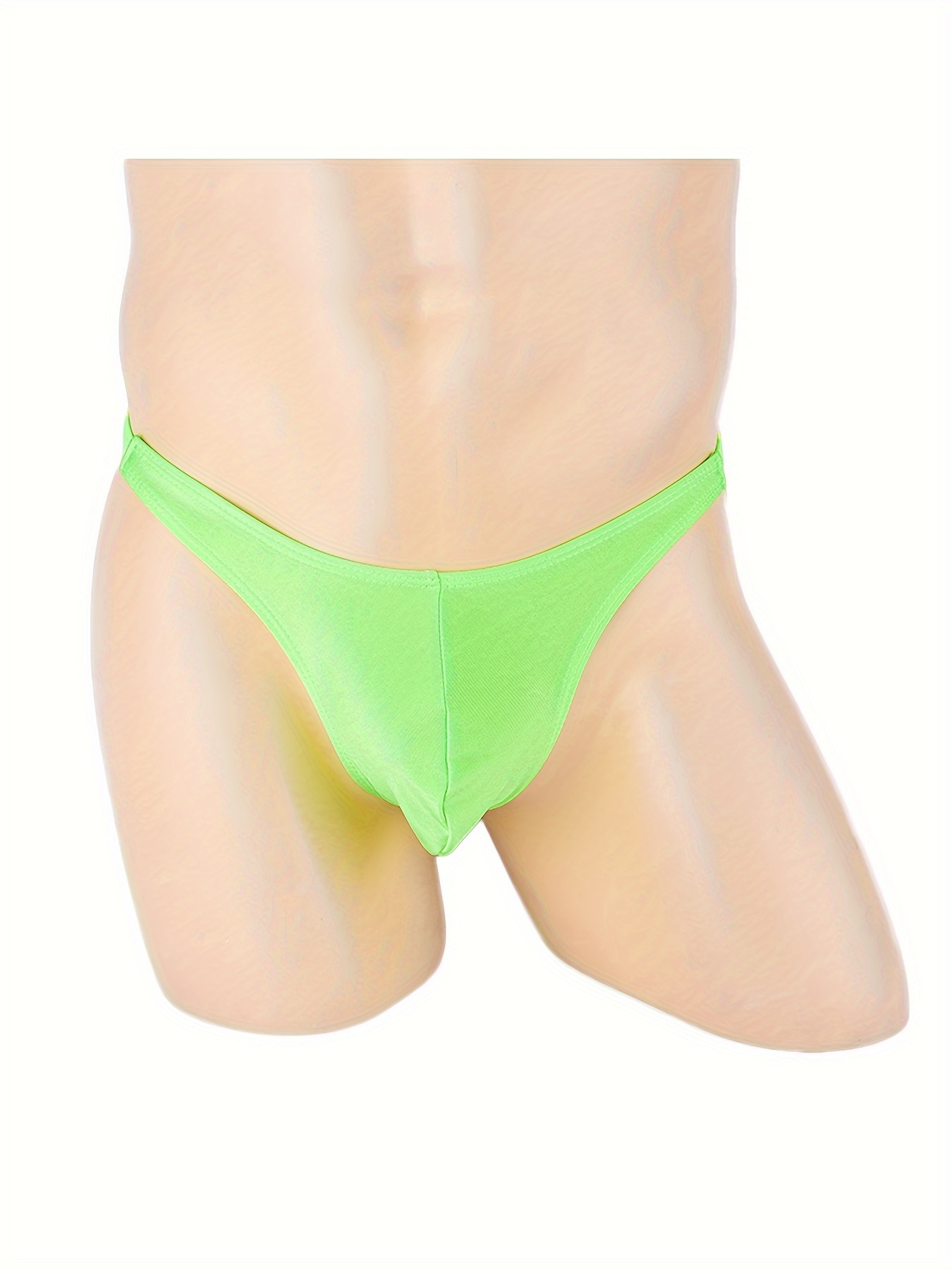 New Men's Sexy Breathable Thongs Low Waist U Convex Underwear
