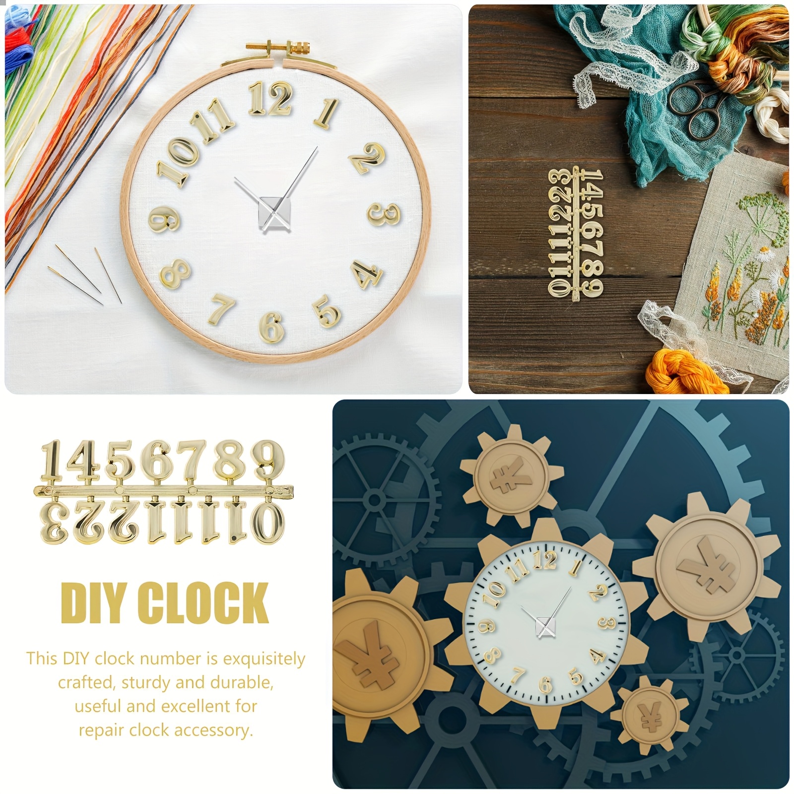 sets sticker numbers clock reloj de pared digital arabic Temu