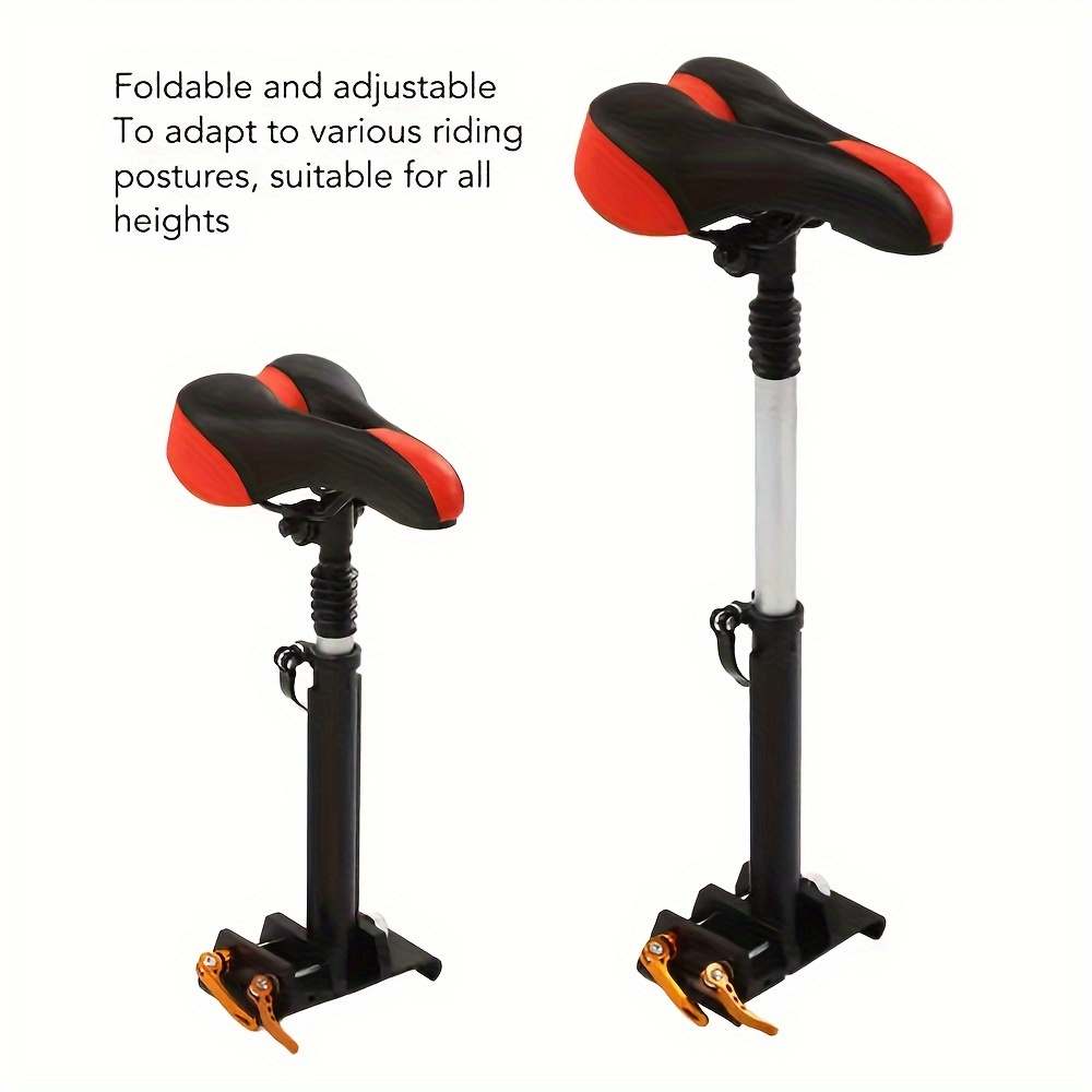 Scooter Seat Foldable Aluminum Alloy Shock Absorbing - Temu 