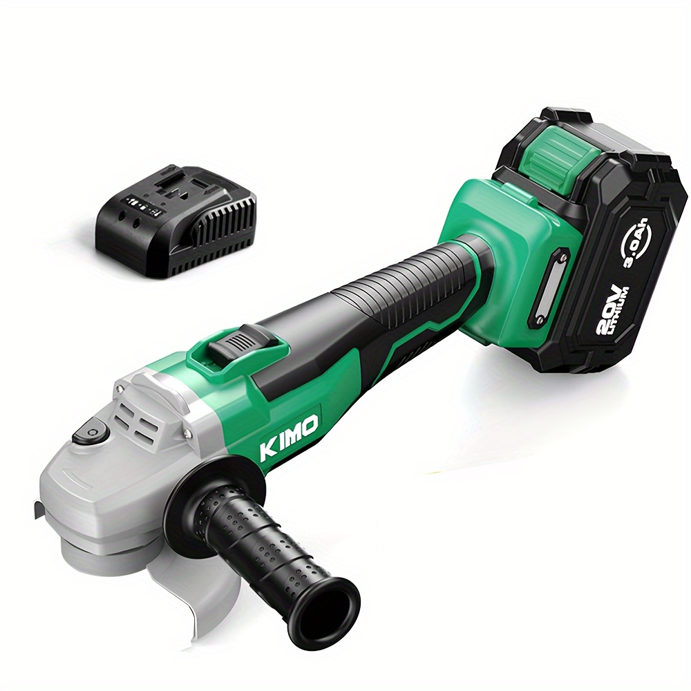 

Kimo 20v W/ 3.0ah Li- & Charger, 9000rpm , 4-1/2'' , , 2- , Battery Tool For Metal Wood