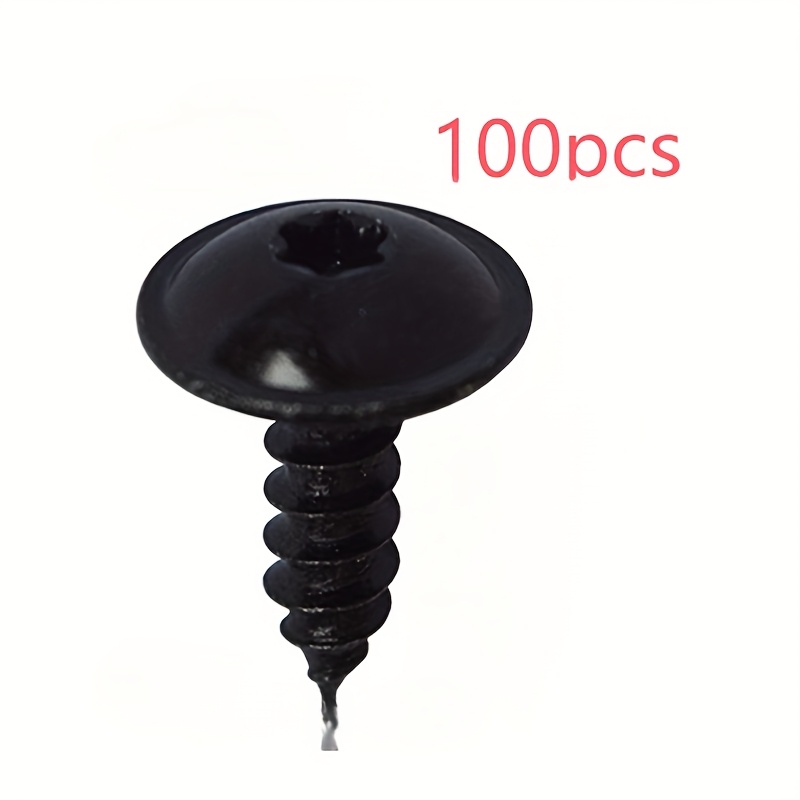 100pcs-j207 Self-tapping Screws M5x16mm; Car Door Panel Self-tapping Screws Car Door Nylon Rivets Door Panel Nails J207